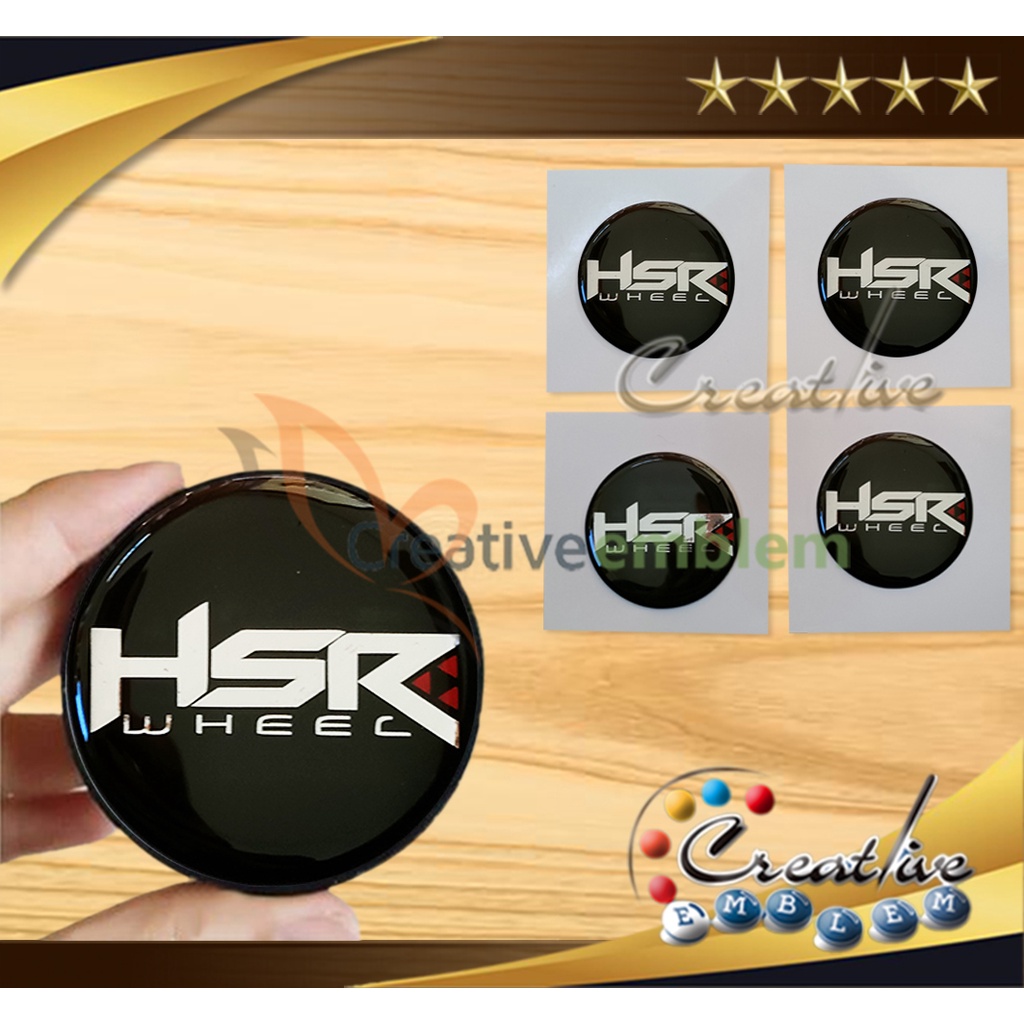 Sticker Timbul Tutup Dop HSR WHEELS