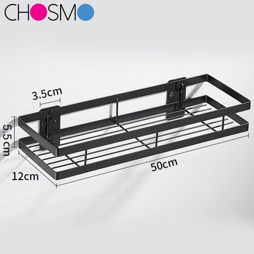 chosmo Rak Gantung Bumbu Dapur Tempel Dinding Tempat Garam Kecap Stainless Steel Serbaguna Estetik