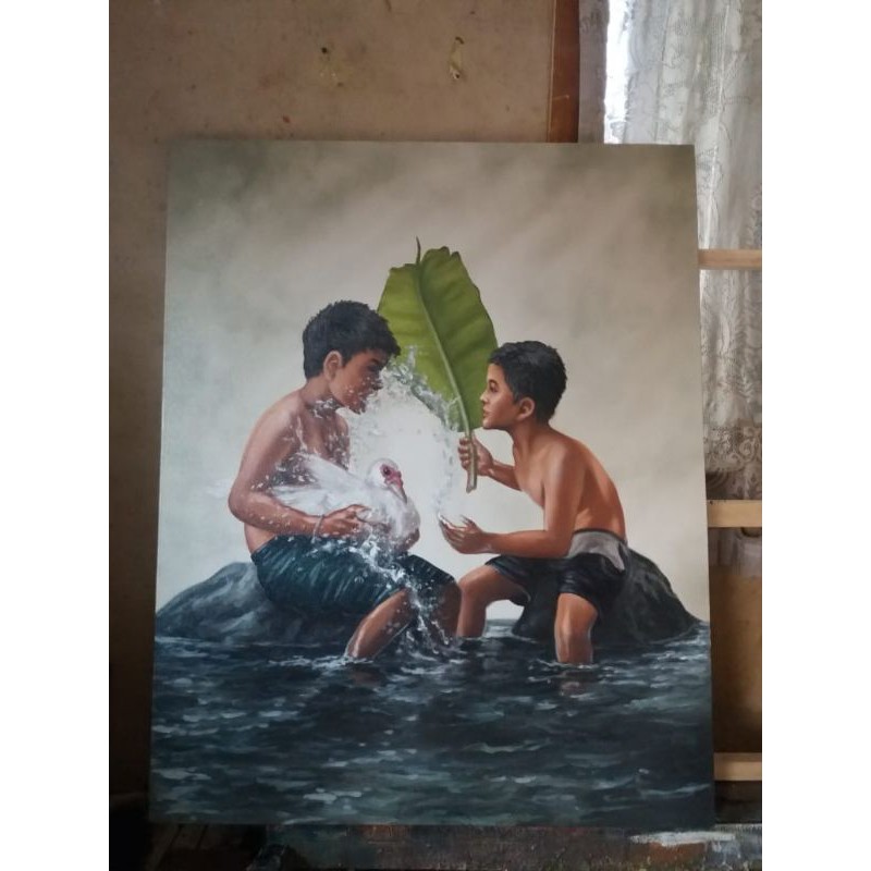 LUKISAN ASLI JELEKONG BEBAS REQUEST GAMBAR