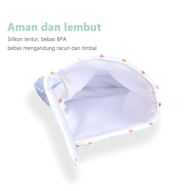 MOMBABY1 Sarung tangan teether anak bayi / Sarung tangan gigit anak bayi