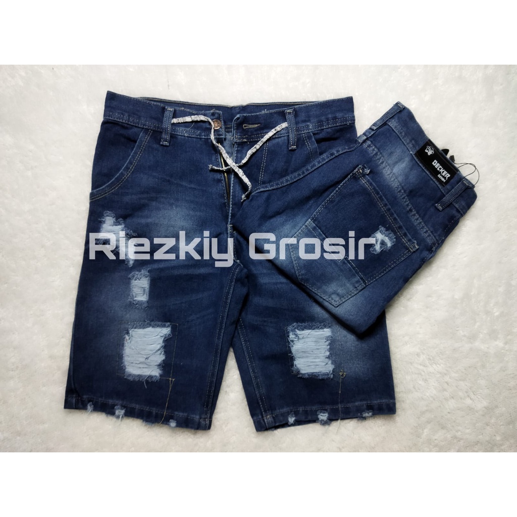 Celana Pendek Pria Jeans Sobek Terbaru Denim Kualitas Distro Celana Jeans Pendek Robek / Ripped jeans shortpants Sobek Pendek Jeans - Celana Jeans Pendek Sobek Pria - Jeans Sobek