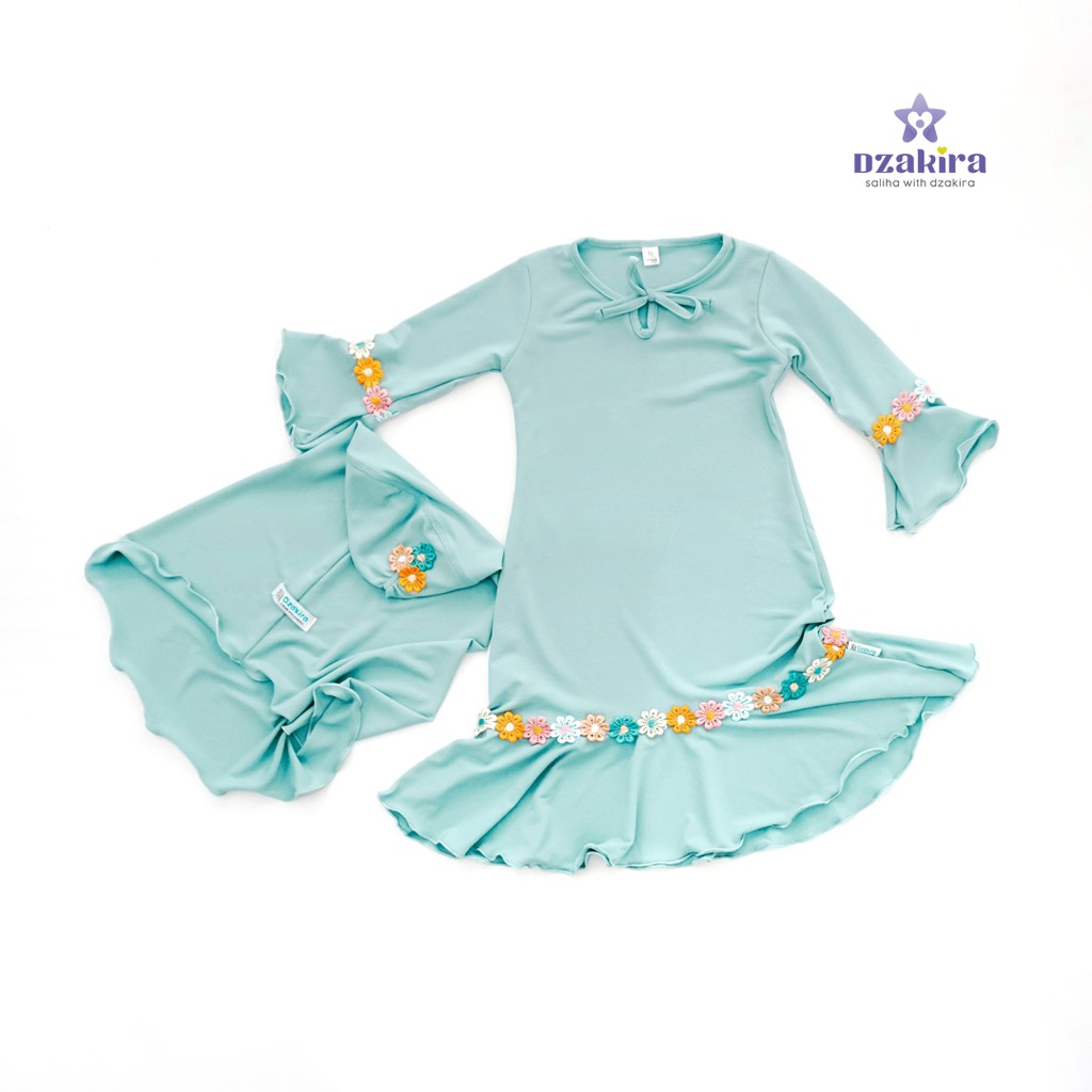 GAMIS BAYI 0-2thn RENDA BUNGA MELATI PELANGI KANAYA WARDAH JERSEY TWIST PREMIUM ORIGINAL by DZAKIRA