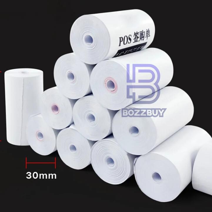 

(PROMO RZA52) Bozzbuy - Paket 10 Roll Kertas Printer Thermal 58mm x 30mm ⋆