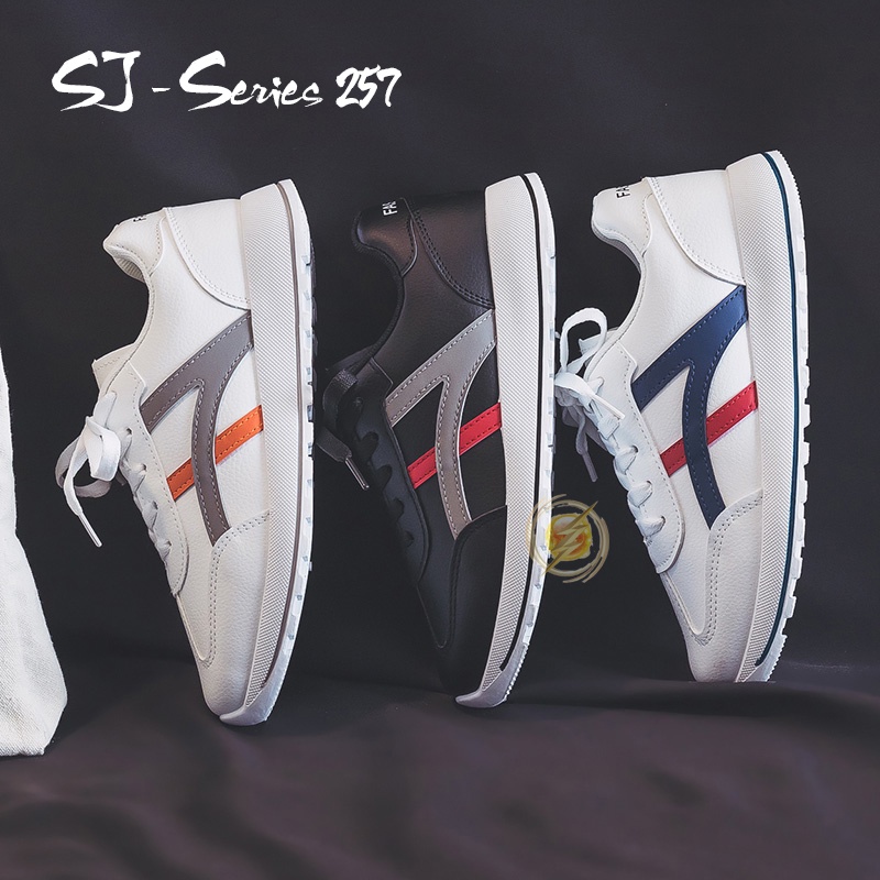 [JWALK] Sepatu Sneakers Wanita Trendy Motif Garis - 257