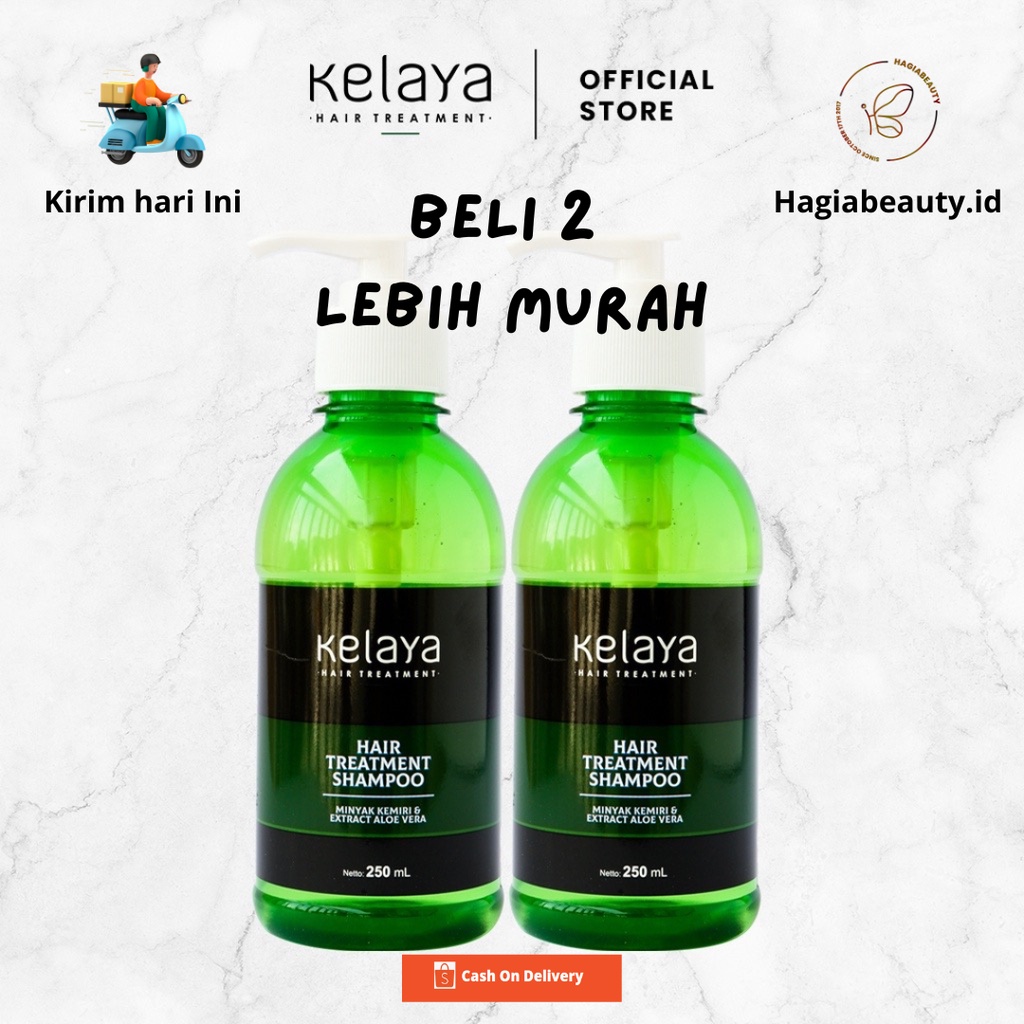 ( PROMO ) BISA COD - KELAYA HAIR TREATMENT SHAMPOO PENGHITAM RAMBUT DAN RONTOK