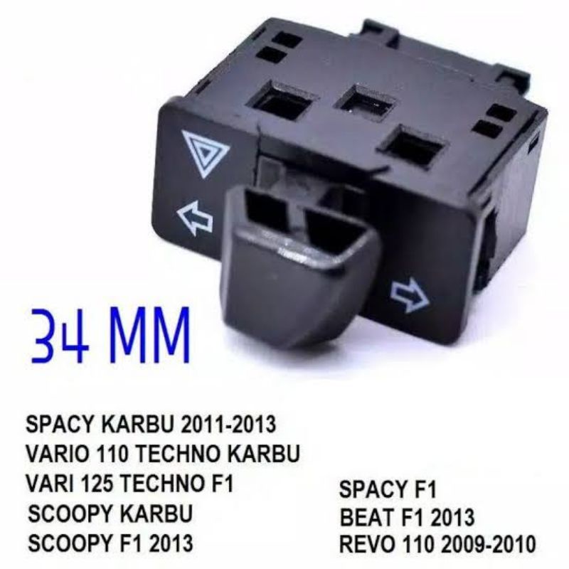Saklar Sen Plus Hazard 30mm 34mm trapesium