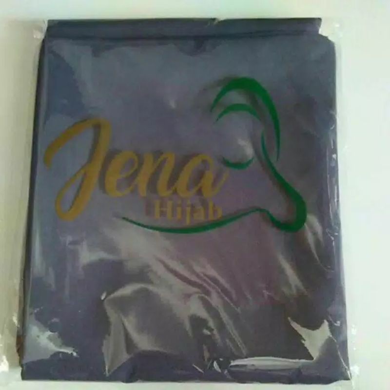 HIJAB KHIMAR/ BERGO DUA LAYAR BAHAN  CERUTY BOBY DOL-Abu tua