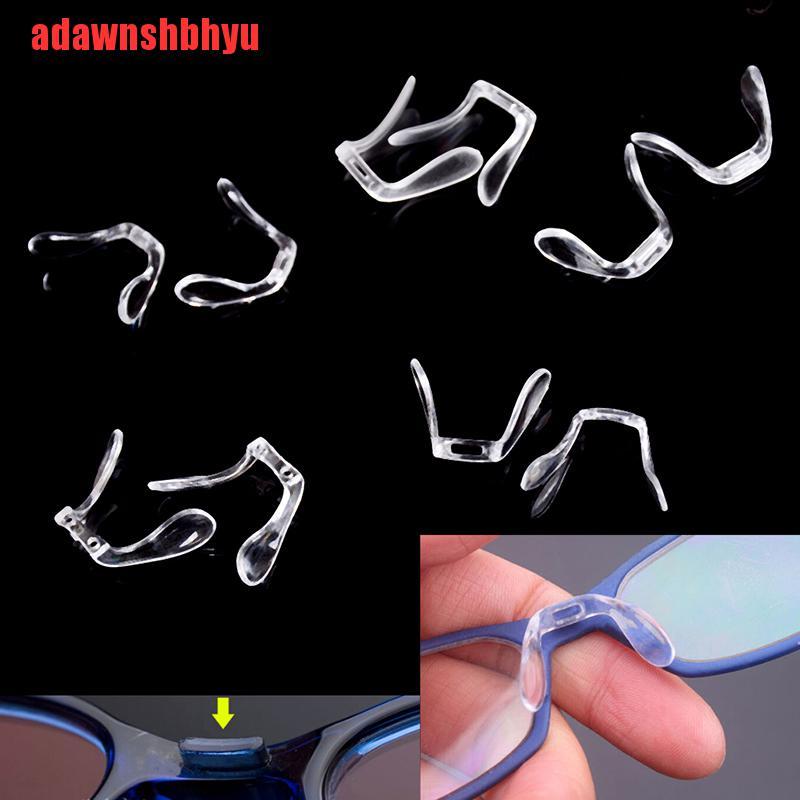 (Adawnshbhyu) 2pcs Pad Hidung Bahan Plastik Pvc Anti Slip Untuk Kacamata