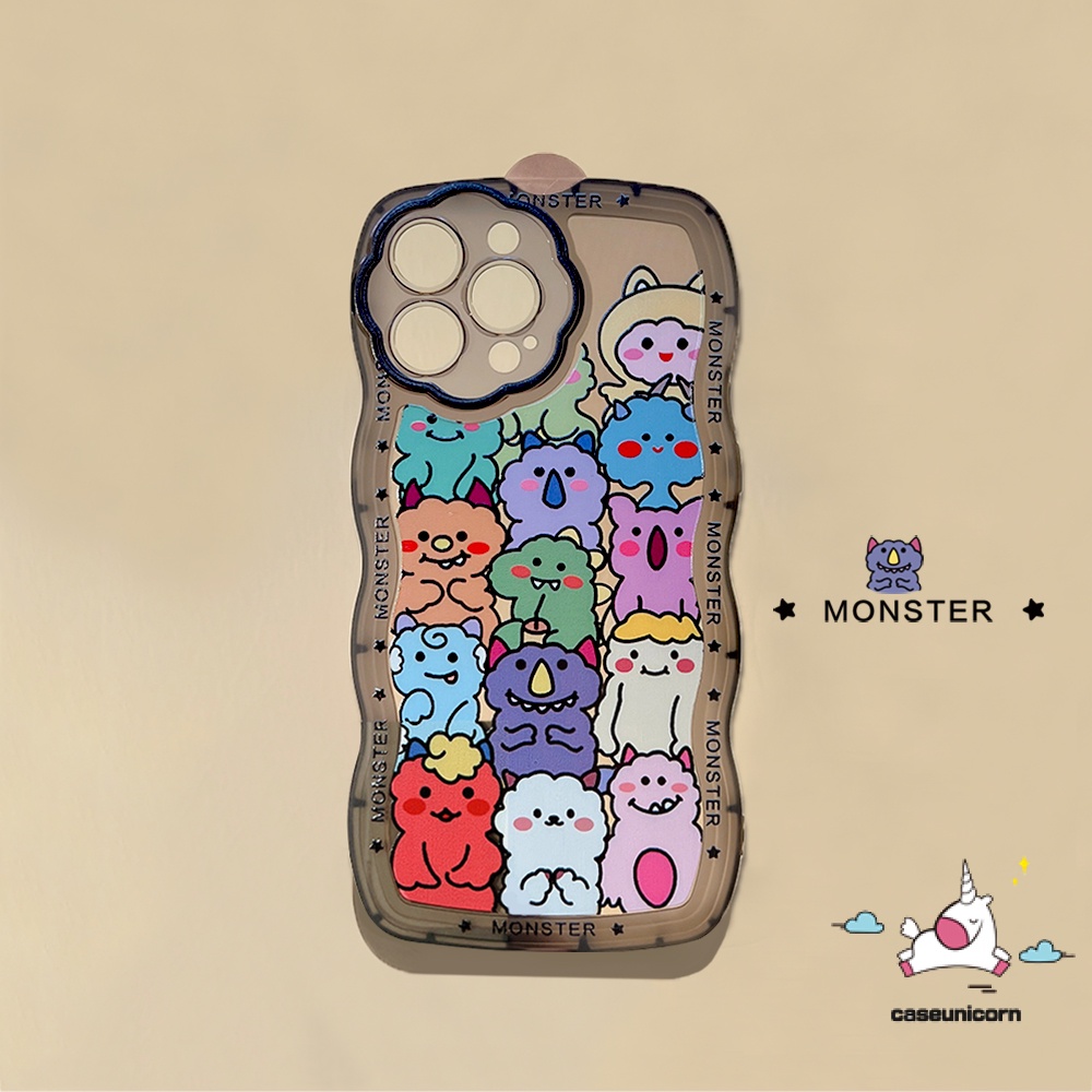 Soft Case TPU Motif Kartun Monster Untuk iPhone 7plus 8plus 11 13 12 Pro MAX 7 8 6 6S Plus XR X XS MAX SE 2020