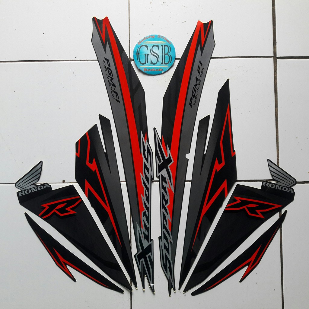 Stiker Motor Honda Supra X 125 Fi 2018 Hitam Shopee Indonesia