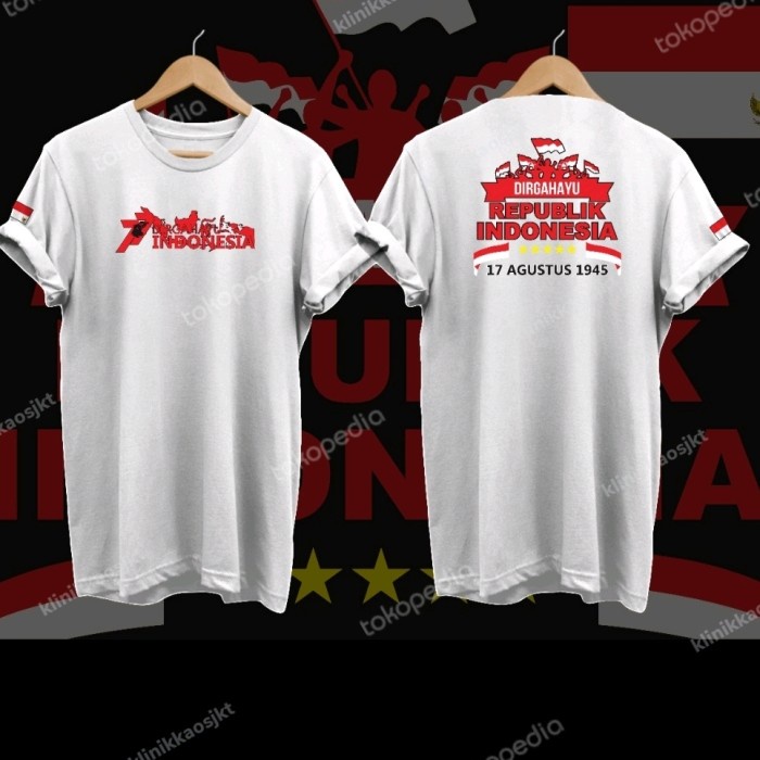 BAJU - KAOS DIRGAHAYU RI 77 - TSHIRT HUT KEMERDEKAAN INDONESIA TYPE 9