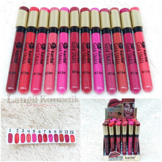 LIP GLOSS KARITE GOLD SNAIL ISI 12.PCS