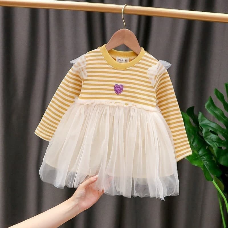 Promo !! Dress import anak cewek / Dress blaster lovelyz glitter cutie ukuran 6bulan-2tahun / Dress anak lucu