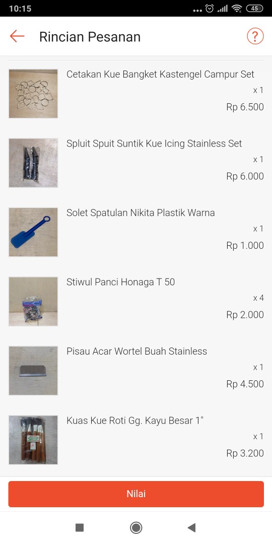 Kuas Kue Roti Gg. Kayu Kecil 3/4 0,75