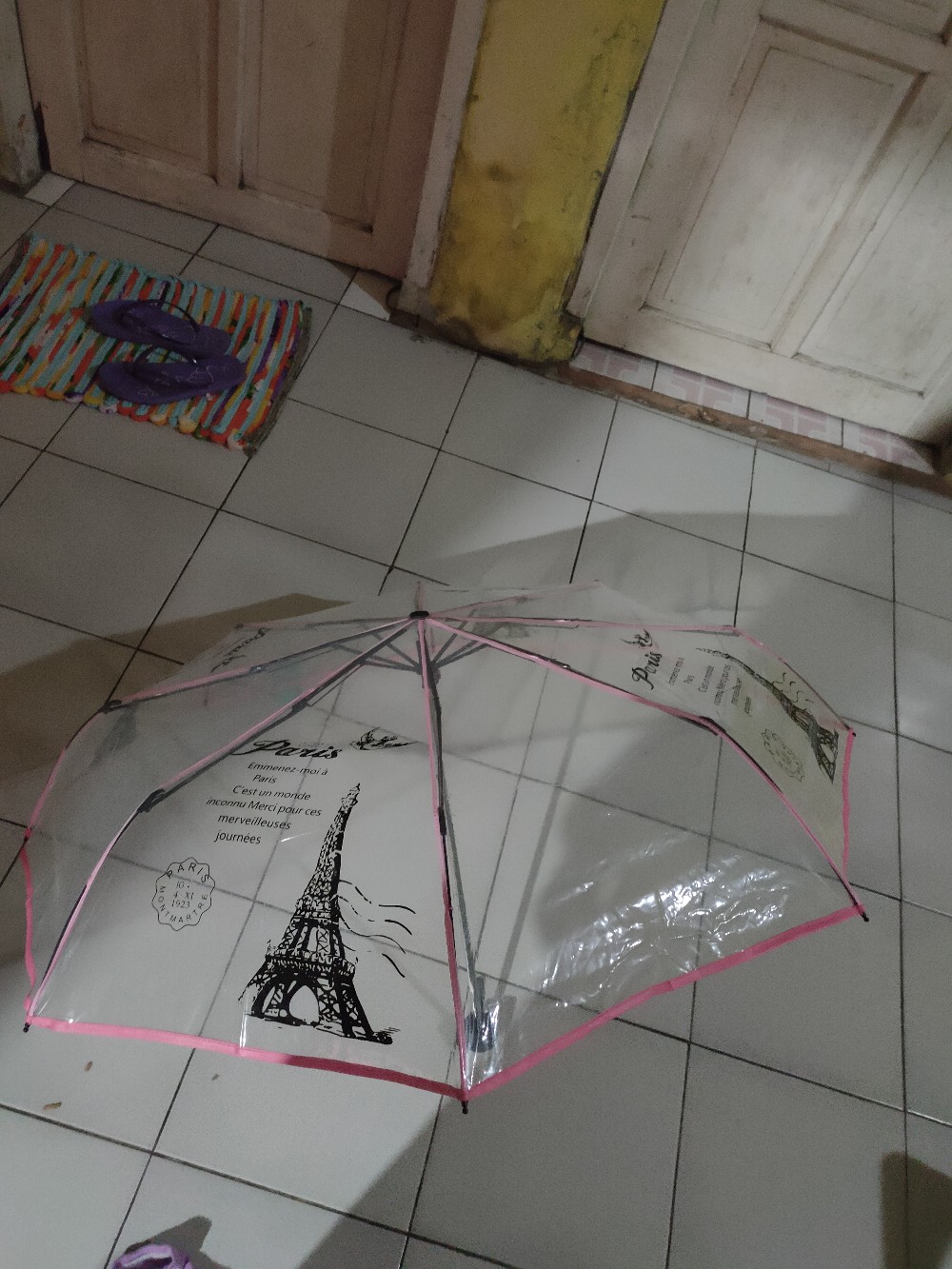 Payung Lipat 3 Transparan Paris - 23147