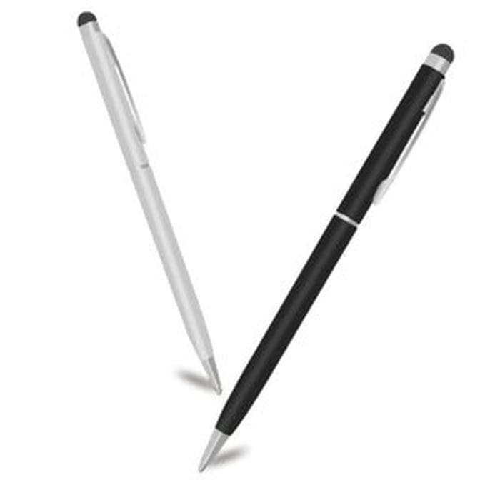 

NEW SALE PUTIH PULPEN STYLUS 2IN1 / PENA SMARTPHONE TOUCHSCREEN PEN SOUVENIR