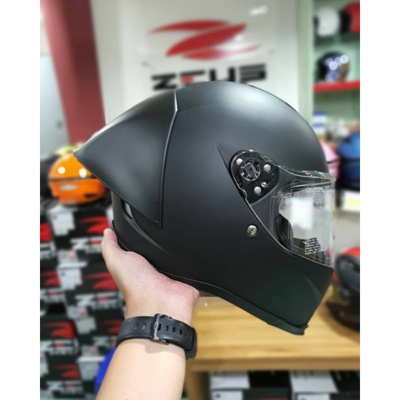 HELM ZEUS ZS822 ZS 822 MATT BLACK PLUS SPOILER ORI-Plus spoiler MBLK