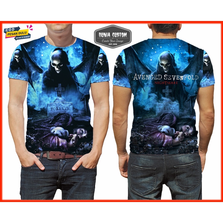 Kaos Baju Tshirt Avenged Sevenfold || Kaos Pria Avenged Sevenfold / Baju Avenged Sevenfold / Pakaian