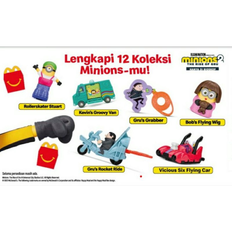 McDonald's Happy Meal - Minions Rise of Gru 2022 / GOLD Limited Edition 2020 Periode I dan II