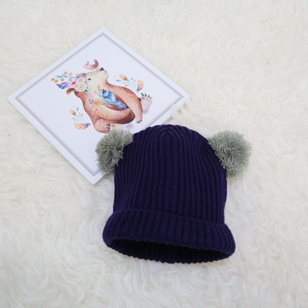 KUPLUK ANAK BAYI  POM-POM /TOPI KUPLUK WOOL USIA 1 BULAN - 6 TAHUN