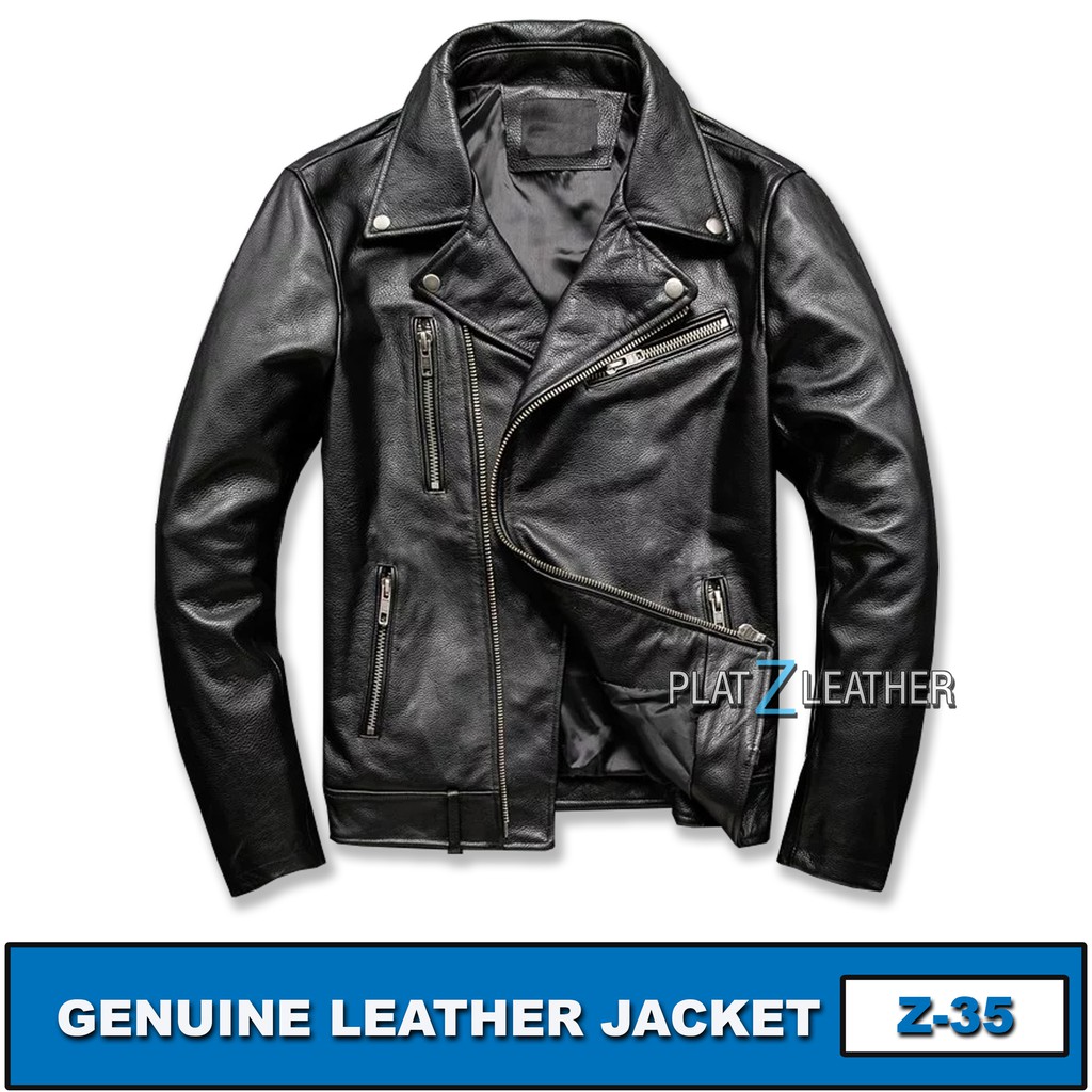 JAKET KULIT PRIA ASLI GARUT . GENUINE LEATHER JACKET TGLZ035