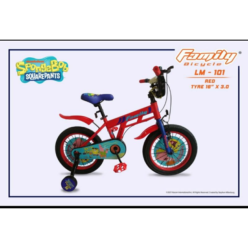 Sepeda anak BMX Family 16 inch SpongeBob LM 101