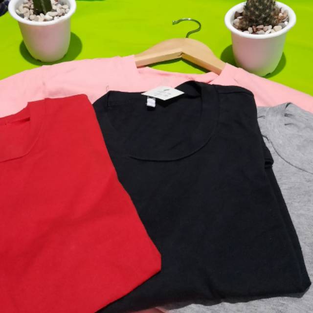 KAOS POLOS PRIA WANITA Pendek 100 RIBU DAPAT 3 PCS