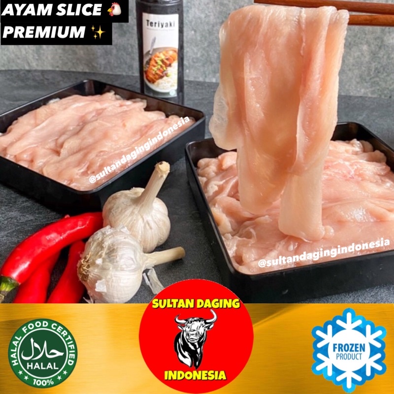 

DADA AYAM SLICE PREMIUM 500 GRAM/ AYAM SLICE 500GR/AYAM SLICE FILLET/ AYAM SLICE FROZEN/SLICE DADA AYAM