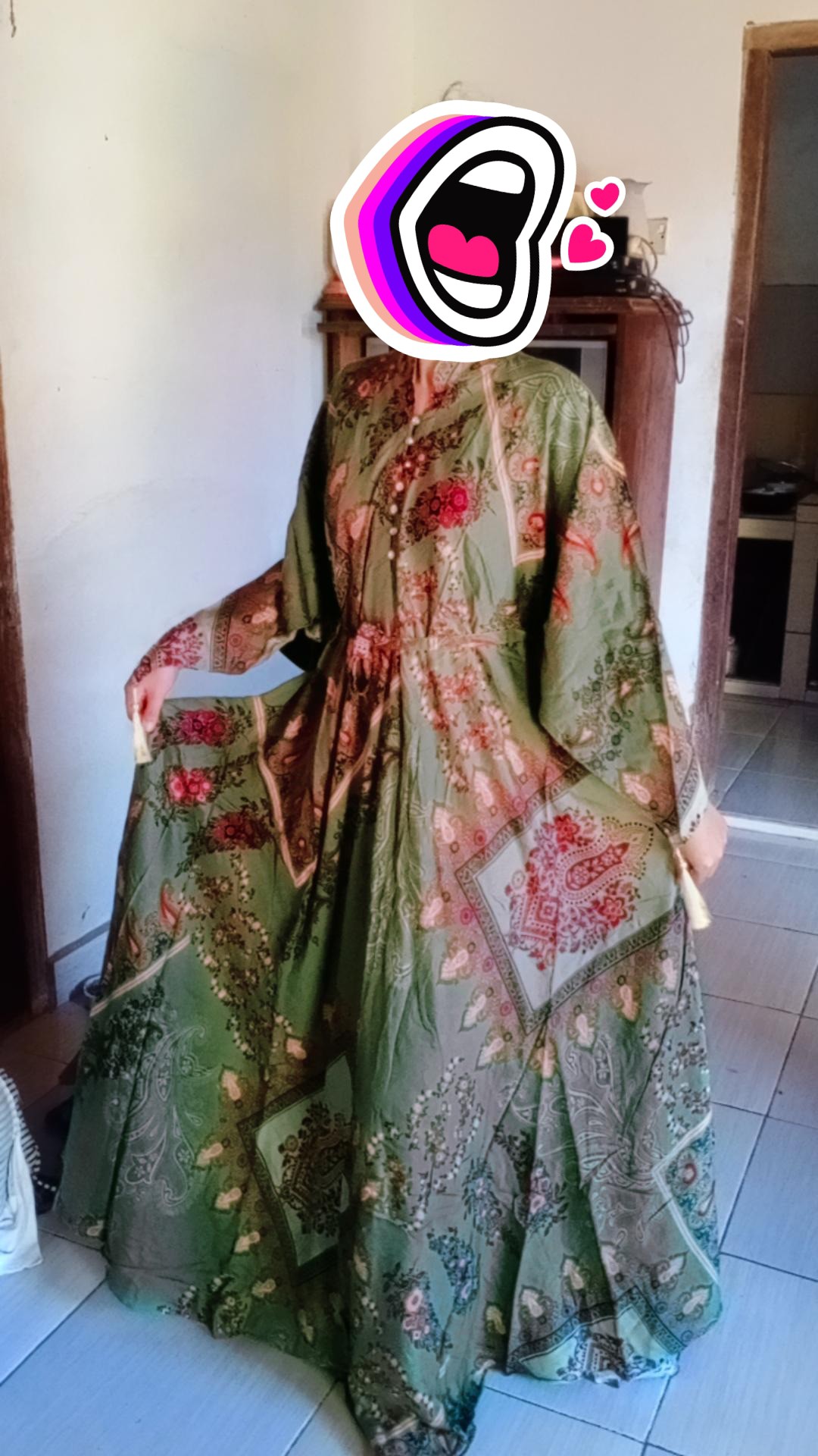 (jumbo)baju Gamis Wanita Muslim Terbaru 2021 Motif Batik Model Payung Busui Friendly D1