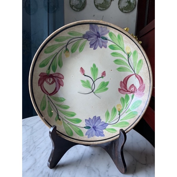 Piring Eropa bunga kangkung antik