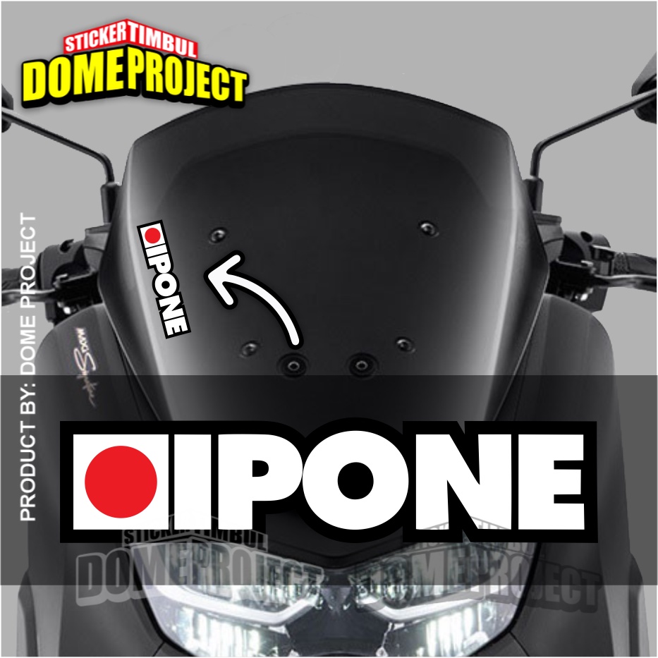 STIKER CUTTING DECAL HELM MOTOR KACA MOBIL LOGO IPONE STICKER AESTHETIC KEREN