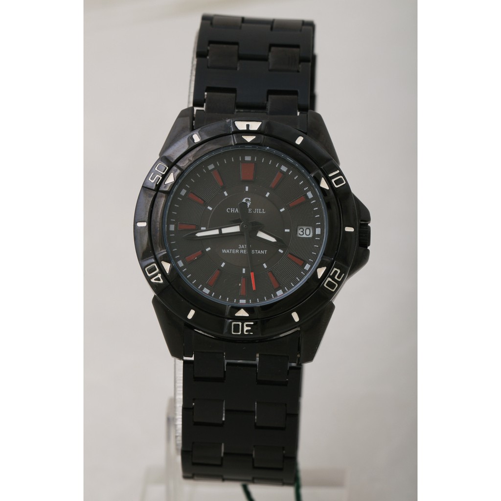 Jam Tangan Wanita CHARLIE JILL Original Stainless Steel Chrome Black