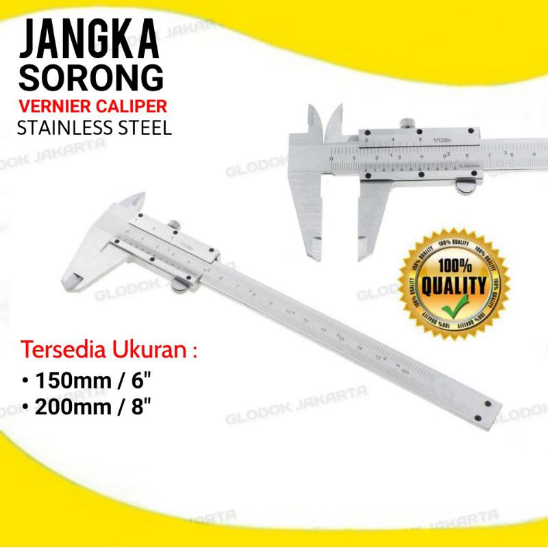 Jangka Sorong Vernier Caliper Sigmat Alat Ukur Dimensi Stainless Steel