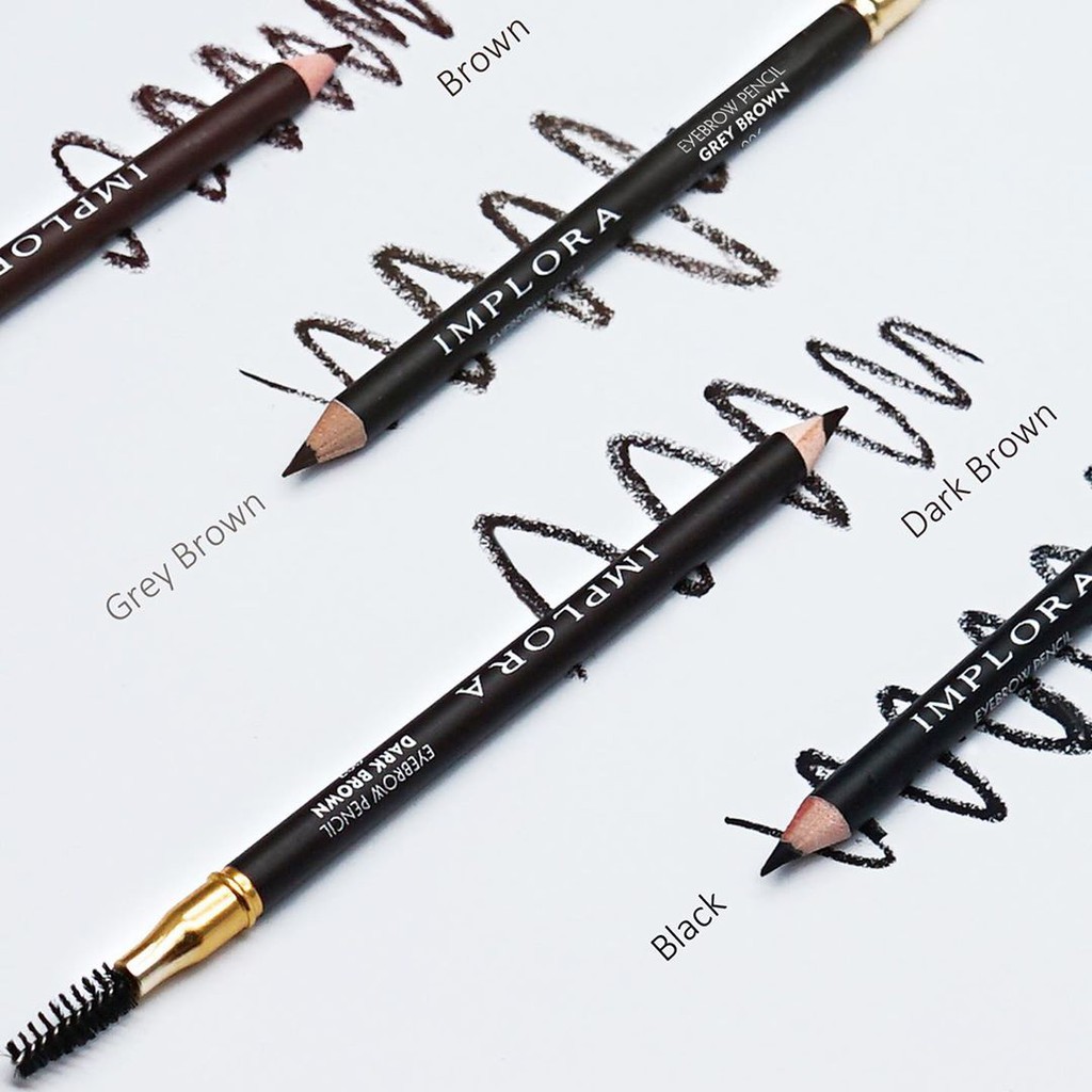 IMPLORA Pensil Alis 2in1 - Soft Type Eyebrow Pencil Original BPOM