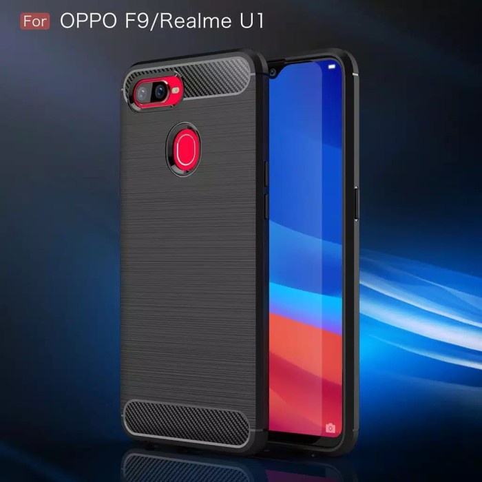 CASE SLIM FIT CARBON IPAKY REALME U1 SOFTCASE - FA