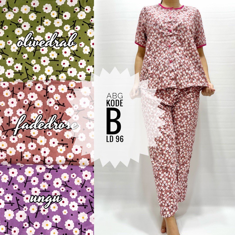 Piyama CP ABG lengan pendek katun jepang sabata