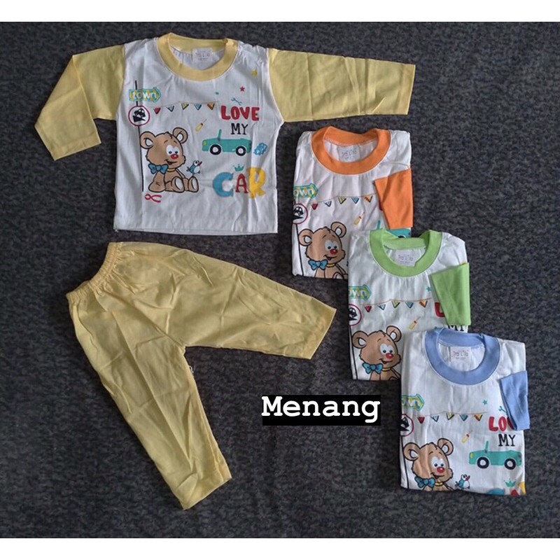 Setelan Baju Bayi Piyama Bayi Panjang Oblong Tralala 2201 | Setelan Piyama Anak Usia 3-24 Bulan