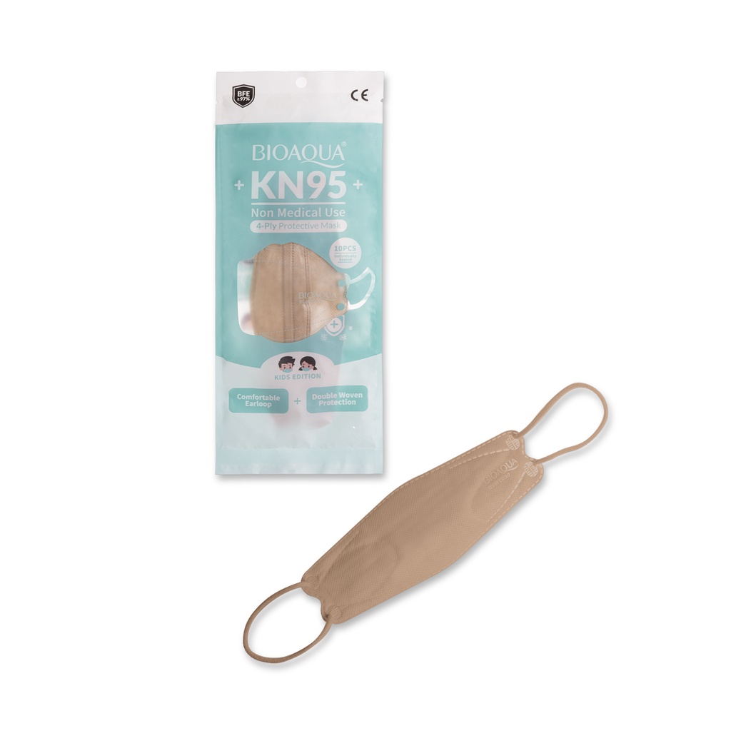 BIOAQUA Mask Earloop Anak Original Disposable Mask Kesehatan Medis Kf 94 Murah Tebal 10 Pcs