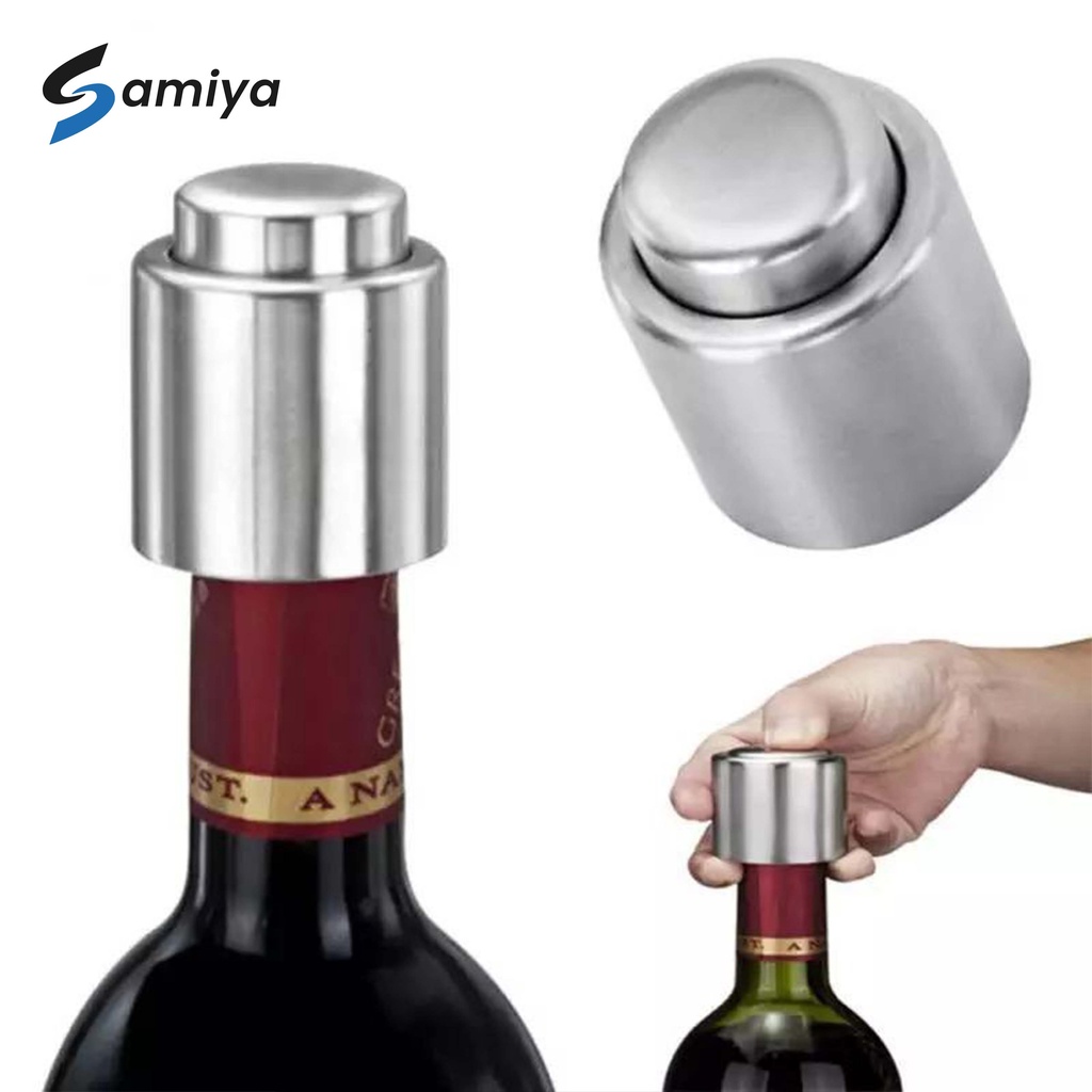 wine vacuum penutup botol minuman wine syrup minyak / wine bottle pump stopper stainless