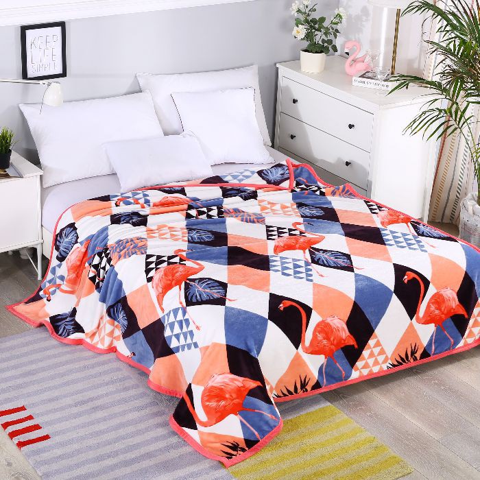 COD - FD - Selimut Motif Dewasa - Selimut Bulu Halus Motif - Selimut Lembut Ukuran 180cm x 200cm-Flaminggo