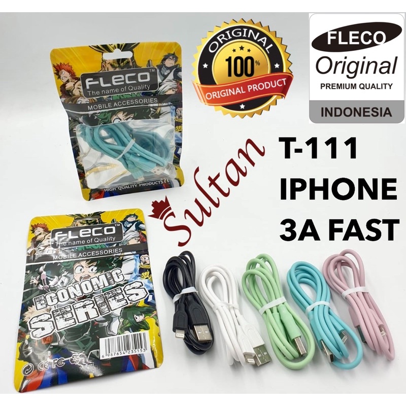 PROMO KABEL DATA FLECO MICRO 3A T111 ORIGINAL CANDY PACK HIGH QUALITY