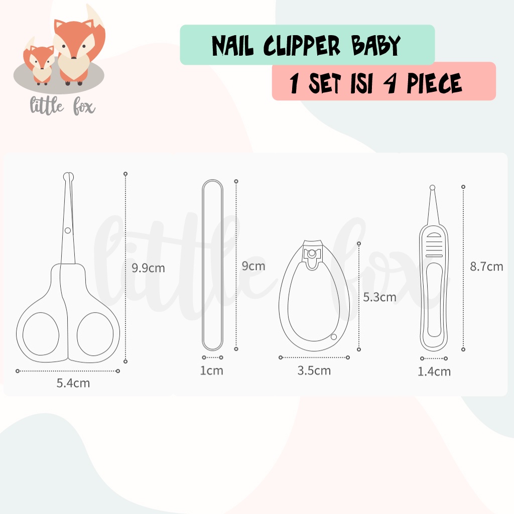 Set Gunting Kuku Bayi / Manicure Kuku Anak/ Nail Clipper Baby