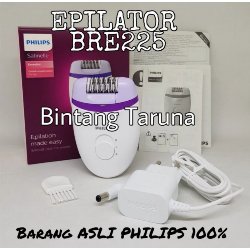 Epilator Philips BRE225 Philips Satinelle Essential compact epilator BRE225 Penghilang bulu kaki