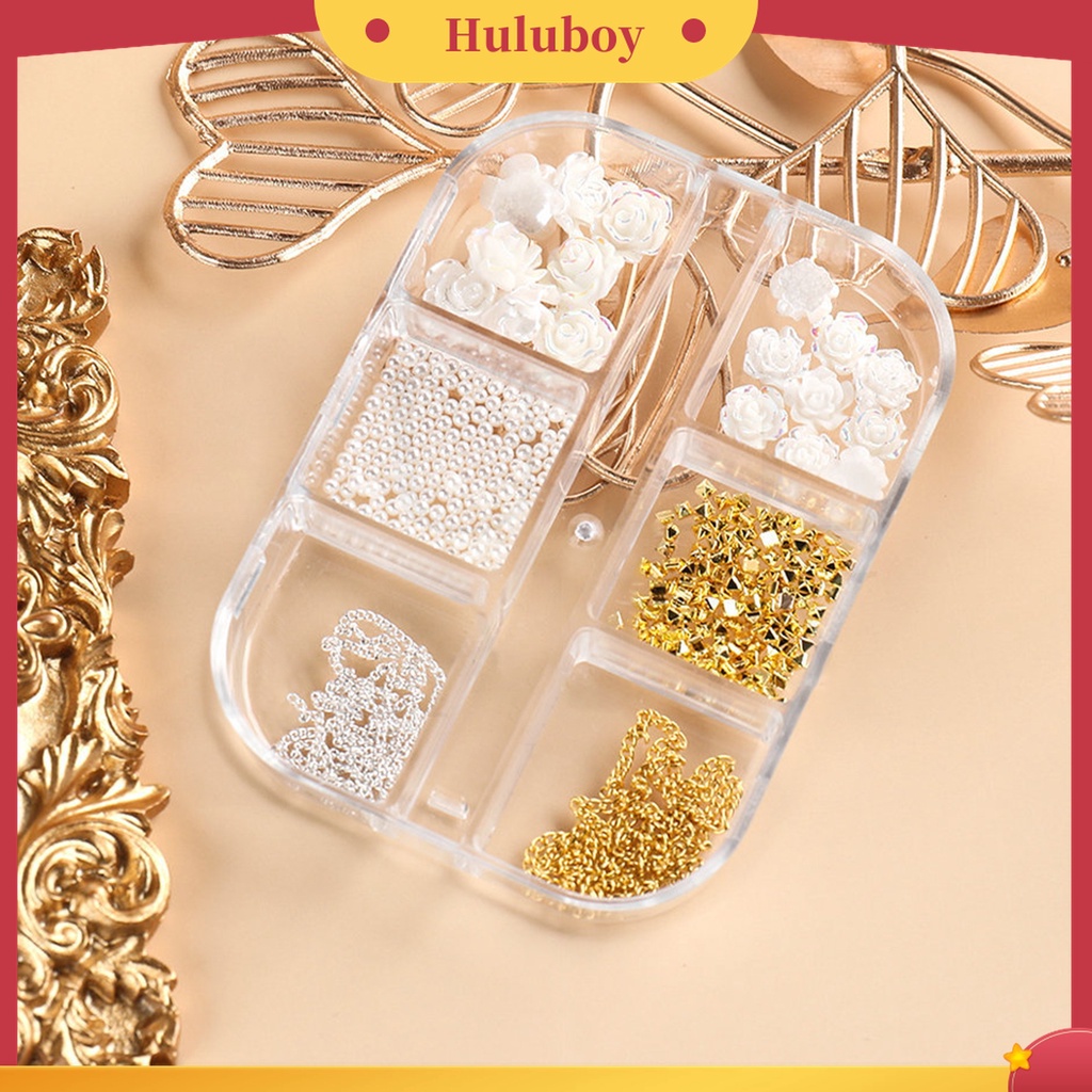 Huluboy Huluboy♡ Rantai Berlian Imitasi Bahan Metal Untuk Dekorasi Nail Art