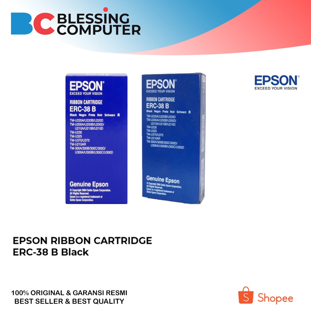 RIBBON CARTRIDGE EPSON ERC-38 B Black / Ribbon ERC 38 / Pita ERC 38