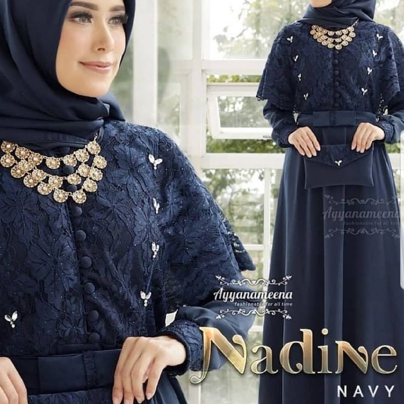 NADINE GAMIS DRESS /COD/ BAJU PESTA/ GAMIS BURKAT/GROSIR GAMIS/ BIG SALE RAMADHAN