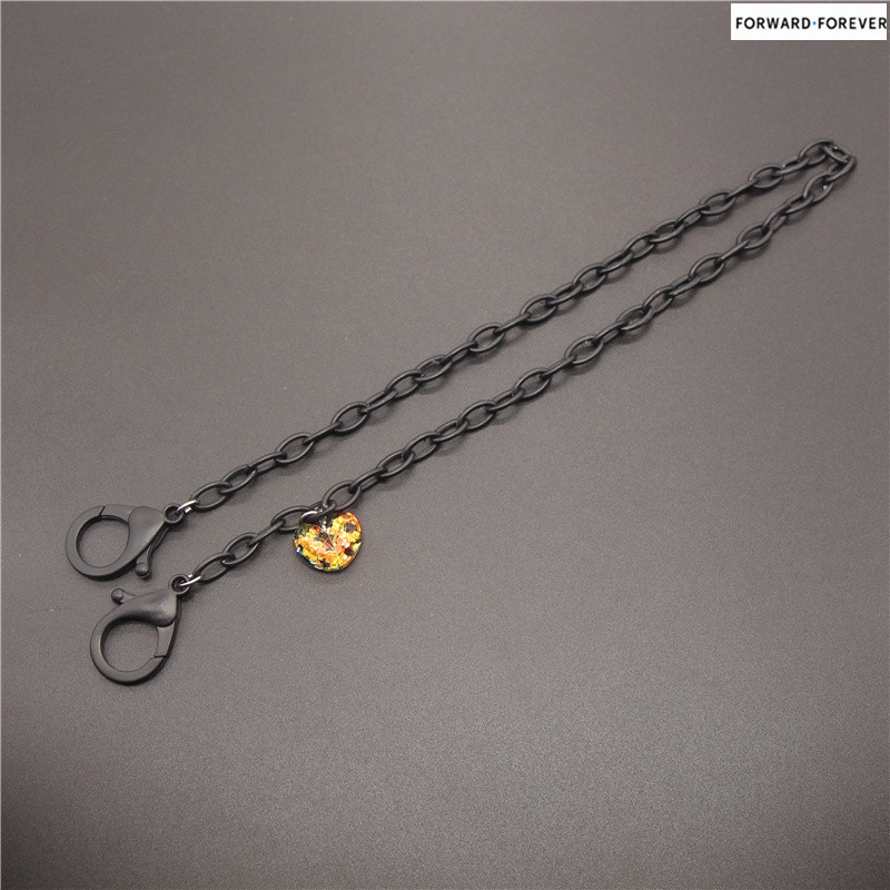 Kalung Rantai Dengan Liontin Bentuk Hati Bahan Akrilik Anti Hilang Untuk Wanita M60049