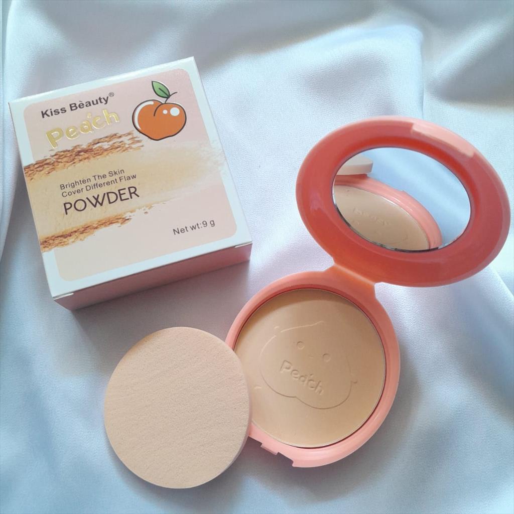 KISS BEAUTY PEACH POWDER / BEDAK PADAT TAHAN LAMA