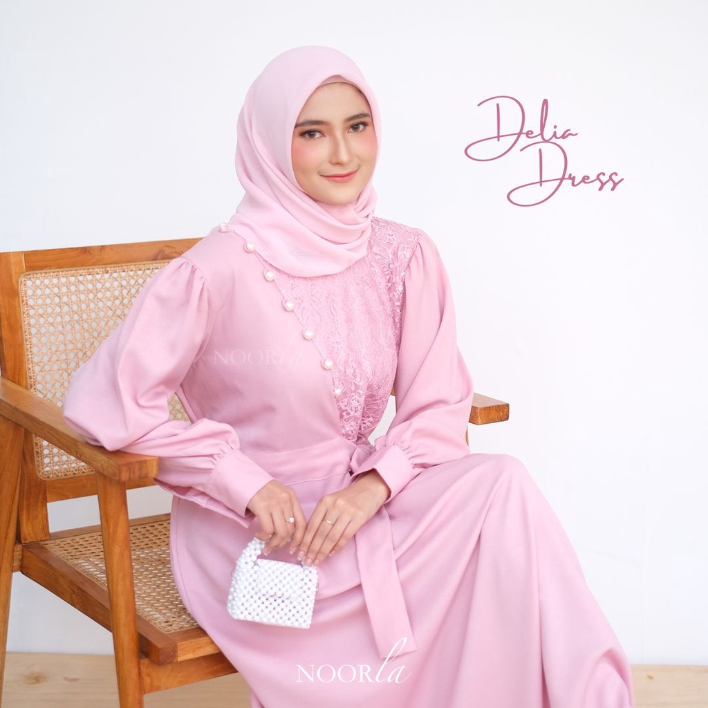 NOORLA - DELIA GAMIS / DRESS BRUKAT PREMIUM /MAXI DRESS FASHION MUSLIM