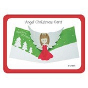 01120590 FLAT BUKU ANGEL CHRISTMAS CARD KARTU UCAPAN NATAL POP UP 3D 4D